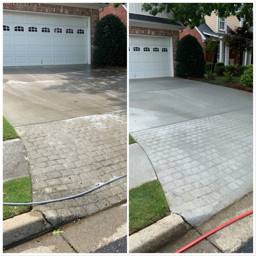 Before and After Patio Cleaning